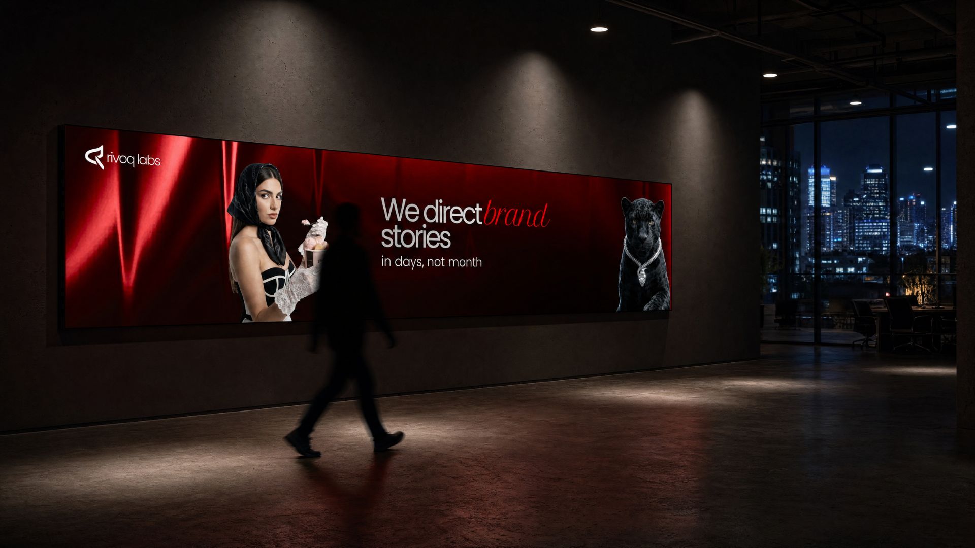 Rivoq Labs billboard — We direct brand stories